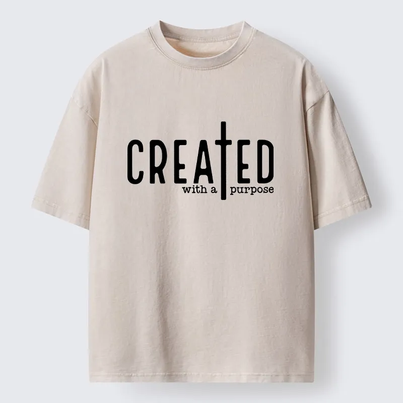 Tokyo-Lion Created To Have A Meaning Washed T-Shirt-Tokyo-Lion