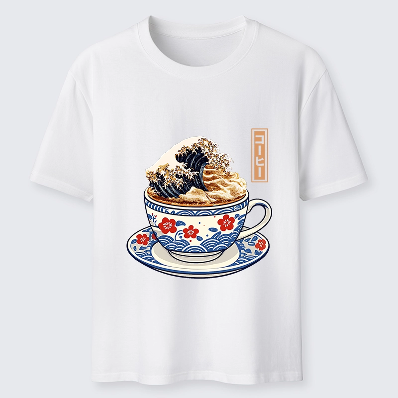 Tokyo-Lion Coffee Wave Foam Classic T-Shirt