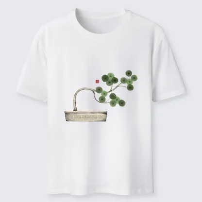 Tokyo-Lion Minimalist Bonsai Artistry Classic T-Shirt