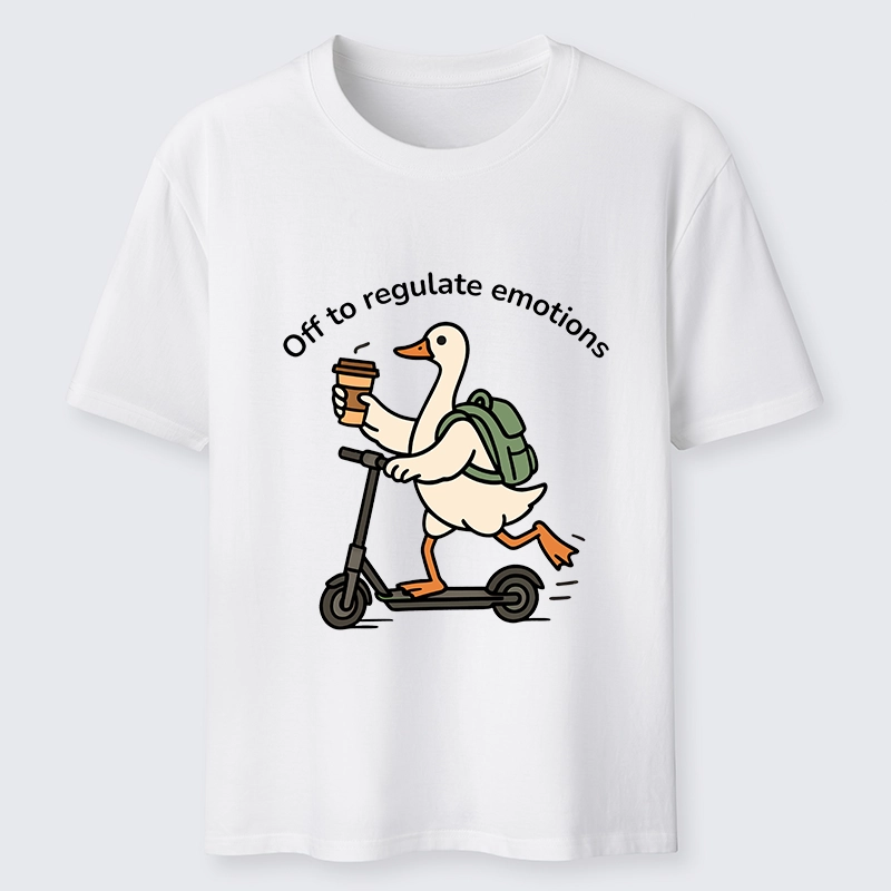 Tokyo-Lion Scooter-Riding Duck’s Self-Care Classic T-Shirt