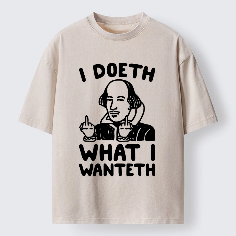 Tokyo-Lion Old English Shakespeare Meme Washed T-Shirt