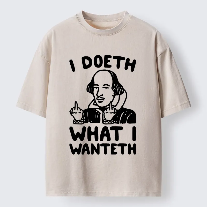 Tokyo-Lion Old English Shakespeare Meme Washed T-Shirt