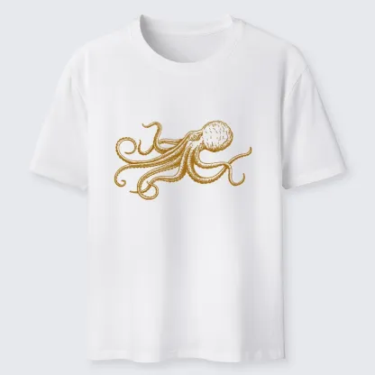 Tokyo-Lion Vintage Octopus Illustration Art Classic T-Shirt-Tokyo-Lion