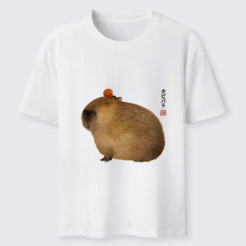 Tokyo-Lion Calm Capybara Illustration Classic T-Shirt-Tokyo-Lion