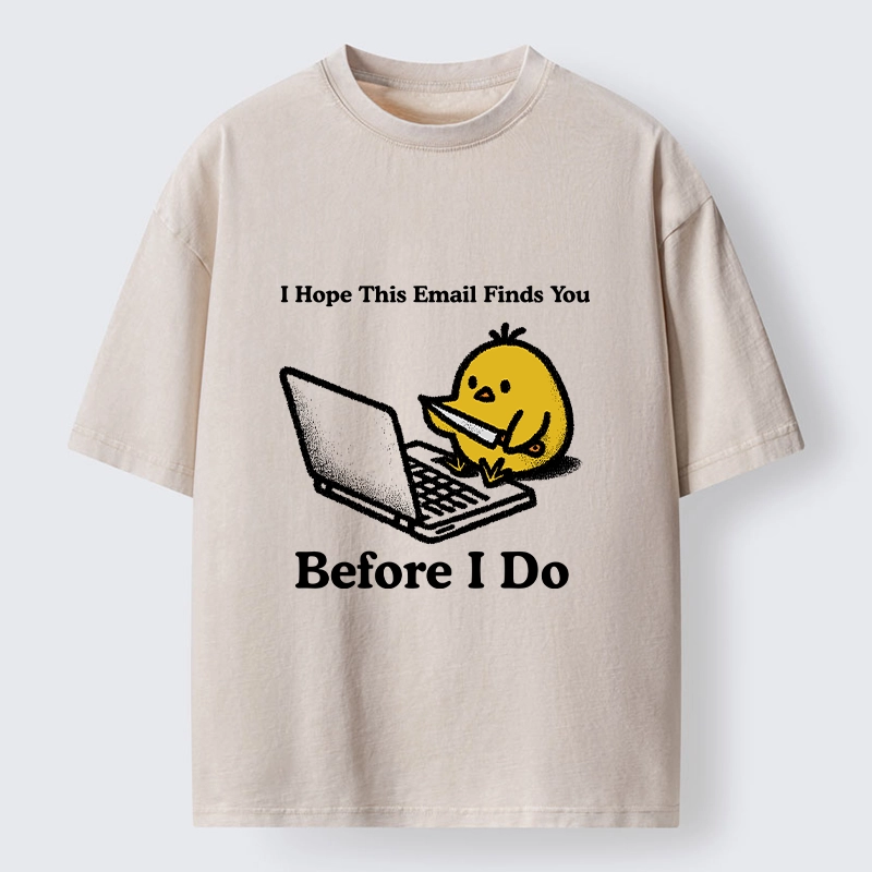 Tokyo-Lion Chicken Knife Email Meme Washed T-Shirt-Tokyo-Lion