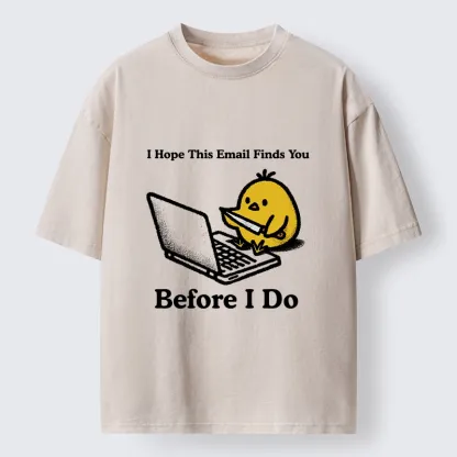 Tokyo-Lion Chicken Knife Email Meme Washed T-Shirt-Tokyo-Lion