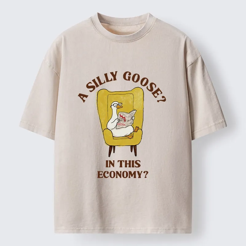 Tokyo-Lion Meme Goose Surviving The Recession Washed T-Shirt