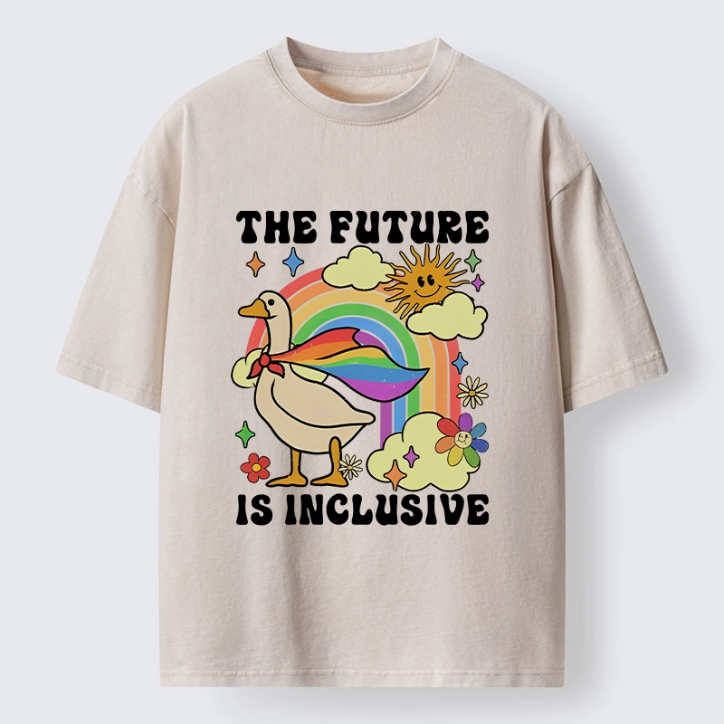 Tokyo-Lion Rainbow Goose Future Love And Hope Washed T-Shirt