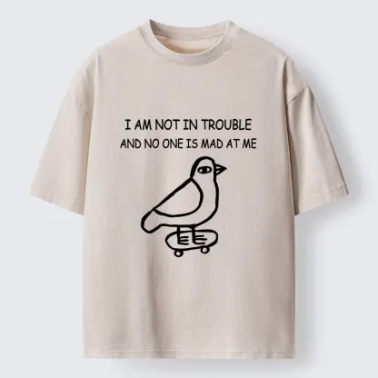 Tokyo-Lion Bird Pretends It Did Nothing Wrong Washed T-Shirt