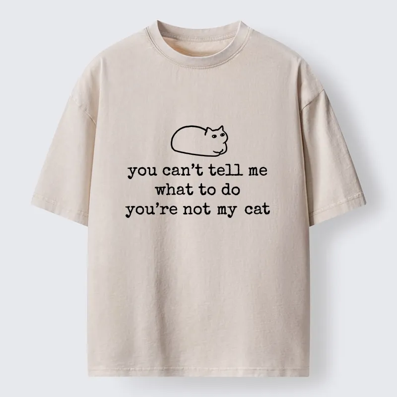 Tokyo-Lion Sassy Cat Dont Tell Me Washed T-Shirt