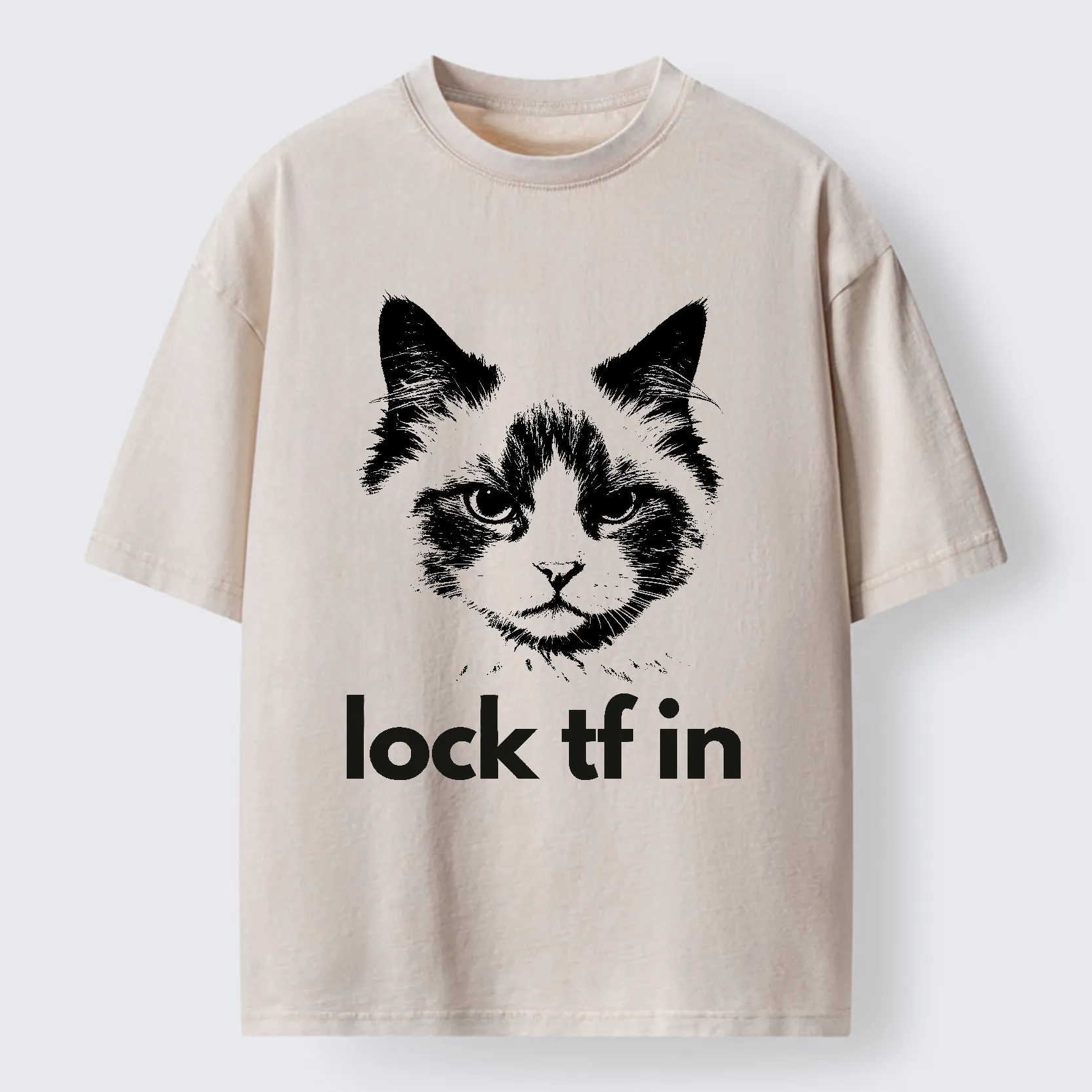 Tokyo-Lion Lock In Cat Washed T-Shirt
