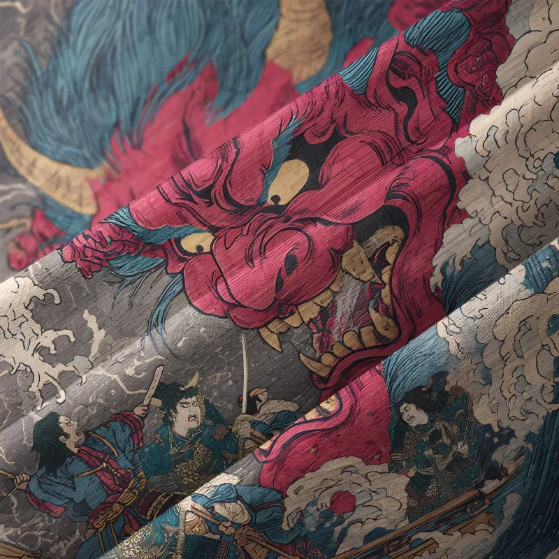 Tokyo-Lion Demon And Samurai At Sea Aloha Hawaiian Shirt