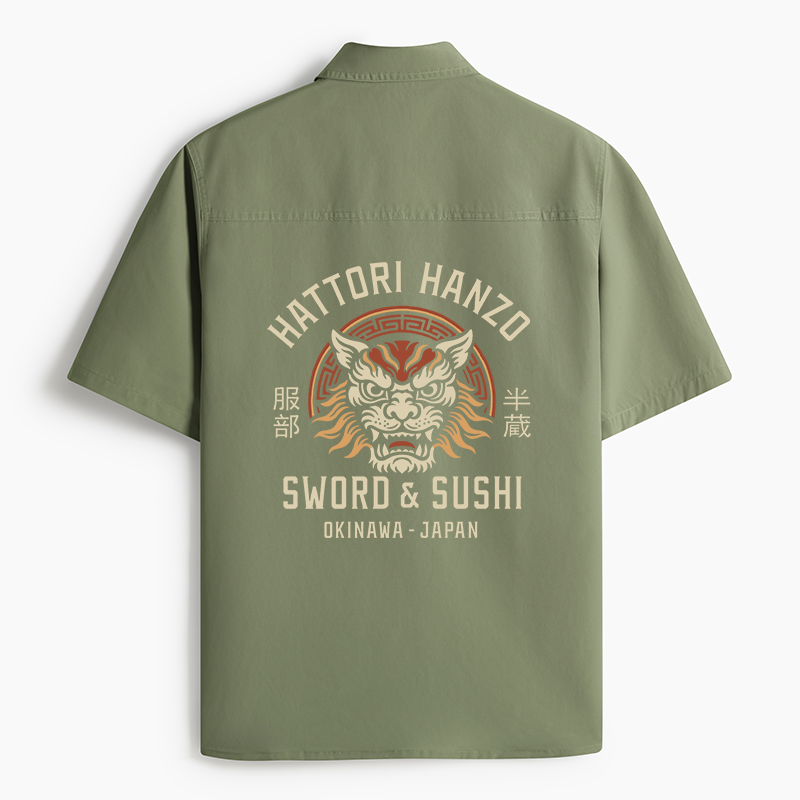 Tokyo-Lion Hattori Lion Japanese Samurai Work Shirt-Tokyo-Lion