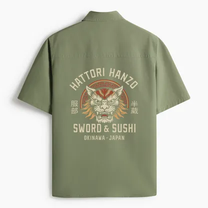 Tokyo-Lion Hattori Lion Japanese Samurai Work Shirt-Tokyo-Lion