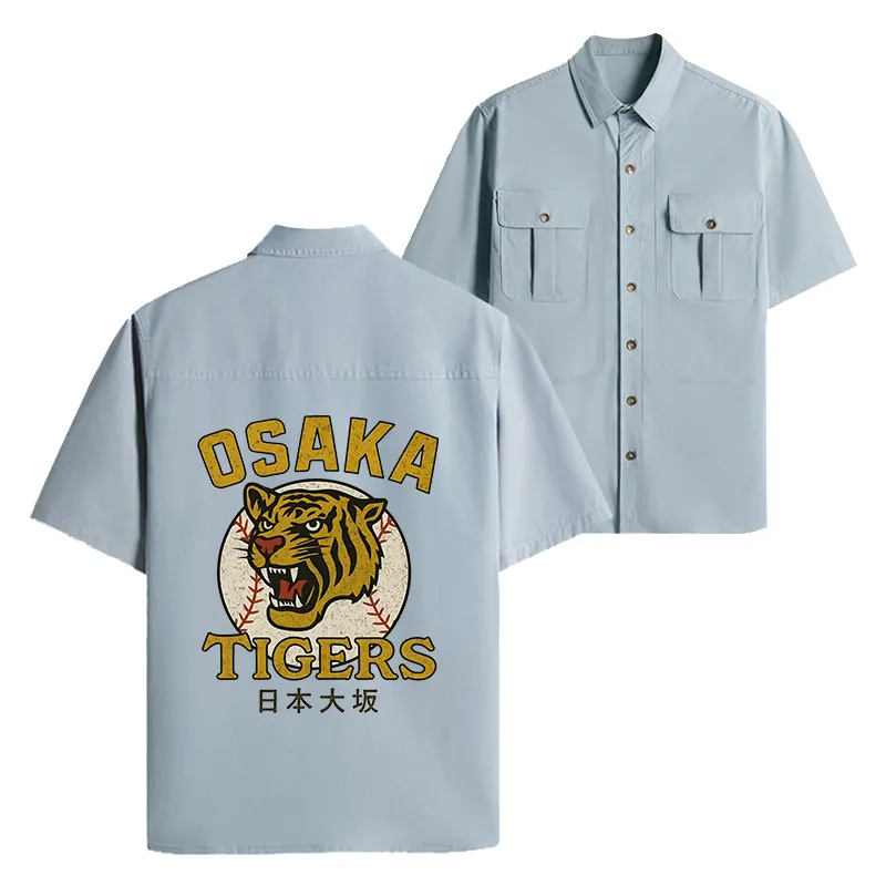 Tokyo-Lion Funny Osaka Lions Work Shirt-Tokyo-Lion