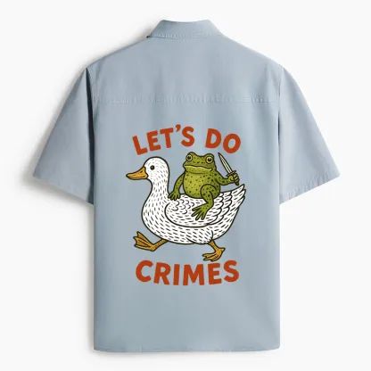 Tokyo-Lion Frog Ready To Commit Crime Work Shirt-Tokyo-Lion