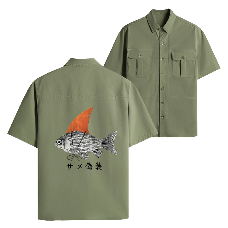Tokyo-Lion Fish Disguise Work Shirt-Tokyo-Lion