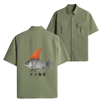 Tokyo-Lion Fish Disguise Work Shirt-Tokyo-Lion