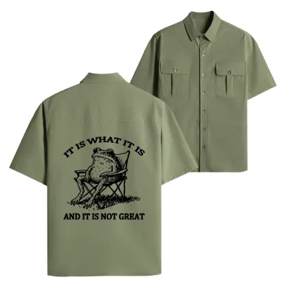 Tokyo-Lion Resting Frog Funny Work Shirt-Tokyo-Lion