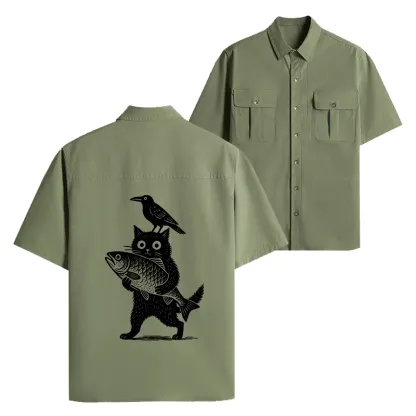 Tokyo-Lion Black Animals Funny Work Shirt-Tokyo-Lion
