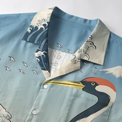 Tokyo-Lion The Great Wave Off Crane Aloha Hawaiian Shirt
