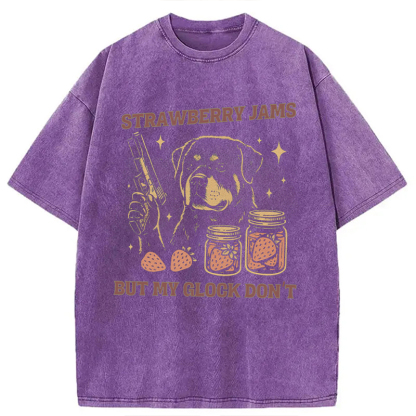 Tokyolion Strawberry Jams Dog Washed T-Shirt