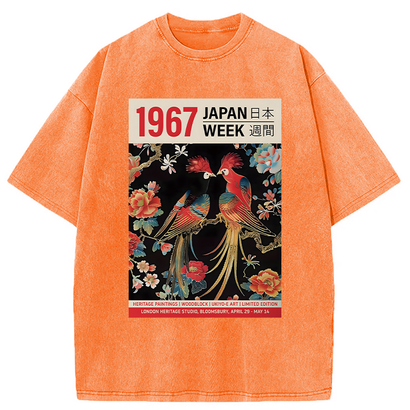 Tokyolion Love Birds Washed T-Shirt