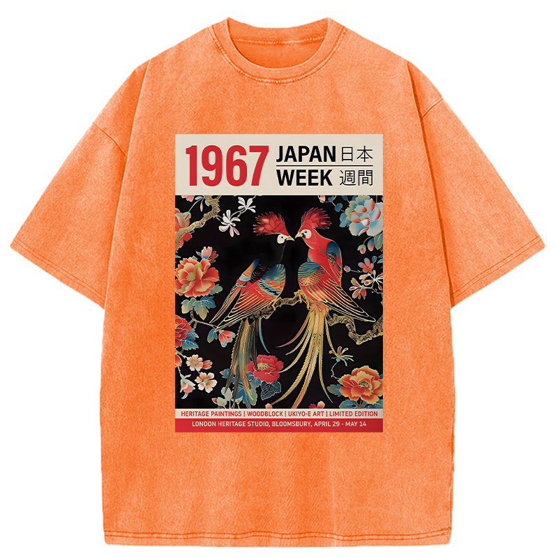 Tokyolion Love Birds Washed T-Shirt