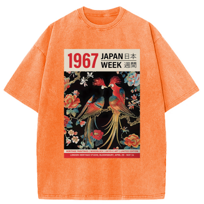 Tokyolion Love Birds Washed T-Shirt