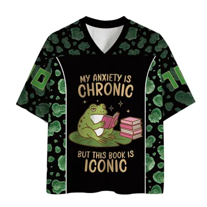 Tokyolion Funny Frog Reading Mesh Jersey