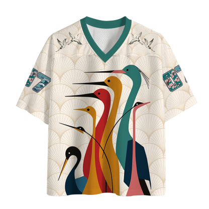 Tokyolion Various Types Of Cranes Mesh Jersey-Tokyo-Lion