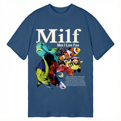 TokyoLion Man I Love Fish Vintage Meme Classic T-Shirt-Tokyo-Lion