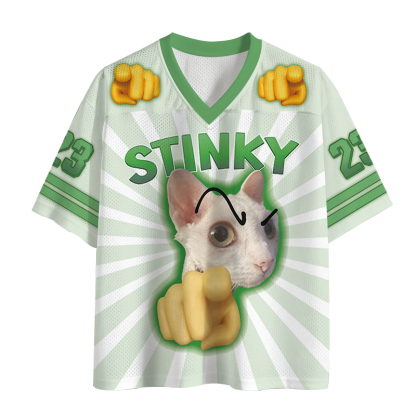 Tokyolion Stinky Funny Cat Meme Mesh Jersey