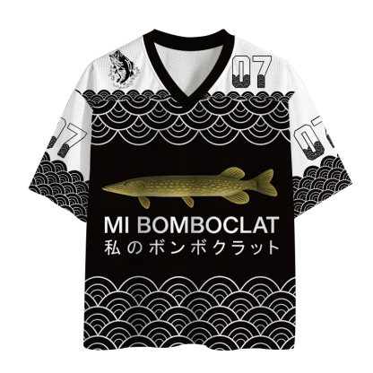 Tokyolion Mi Bomboclat Fish Meme Black Mesh Jersey