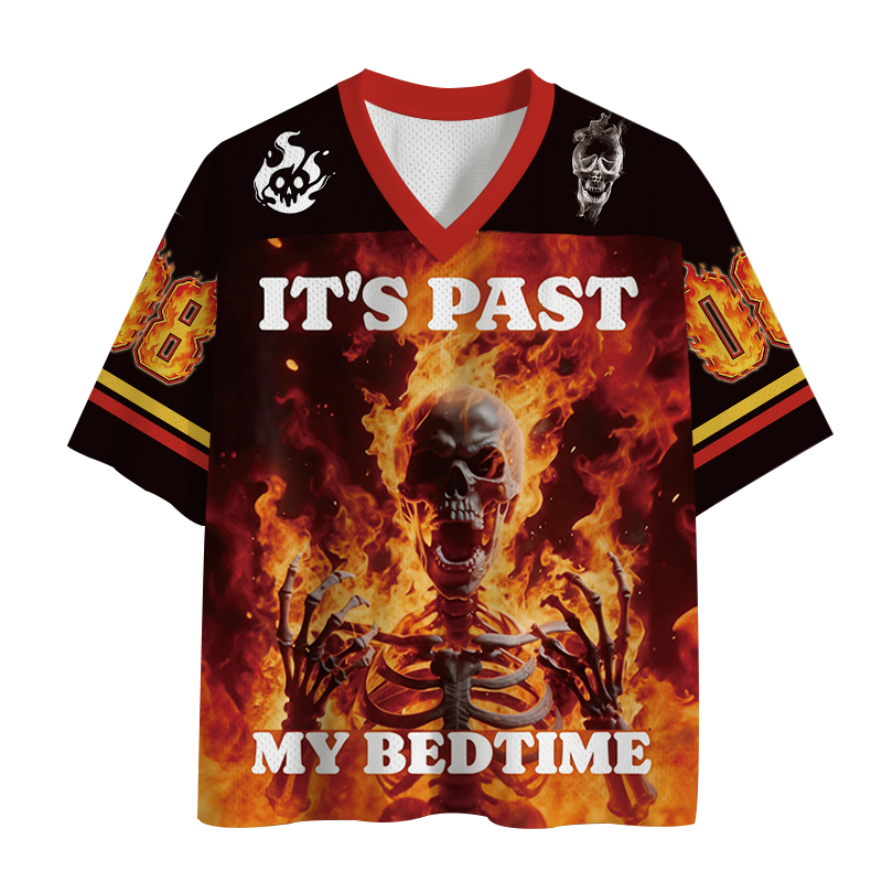 Tokyolion It's Past My Bedtime Funny Skeleton Meme Mesh Jersey