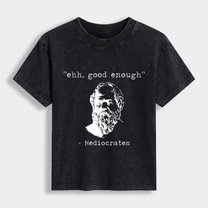 Tokyo-Lion Mediocrates Meme Women's Washed T-shirt