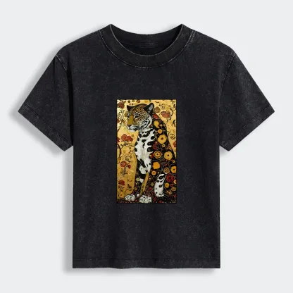 Tokyo-Lion Magnificent Leopard Women's Washed T-shirt