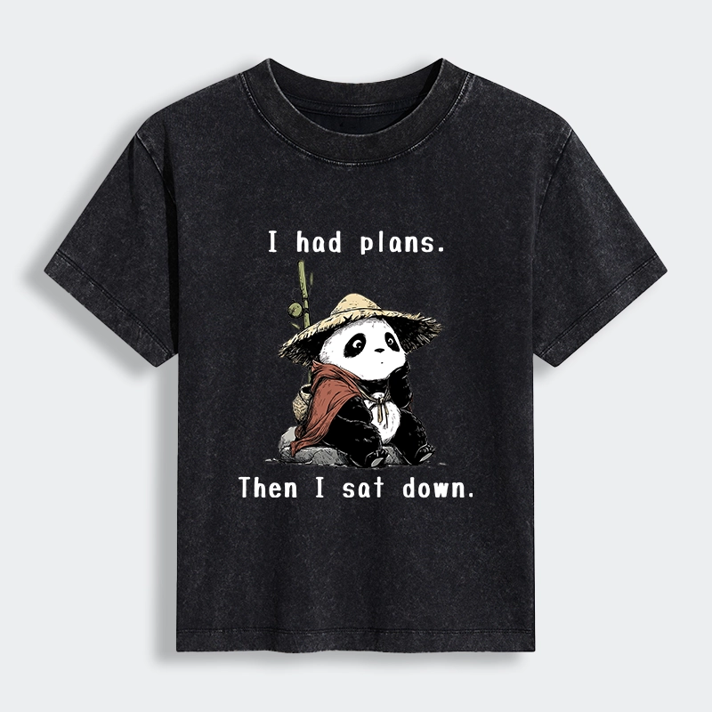 Tokyo-Lion The Maybe Later Panda Women's Washed T-shirt