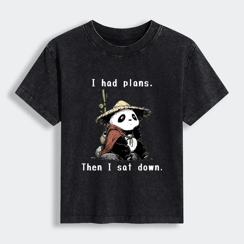 Tokyo-Lion The Maybe Later Panda Women's Washed T-shirt