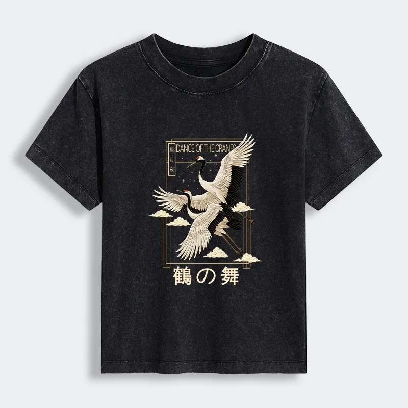 Tokyo-Lion Dance Of The Cranes Women's Washed T-shirt