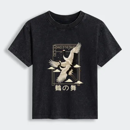 Tokyo-Lion Dance Of The Cranes Women's Washed T-shirt