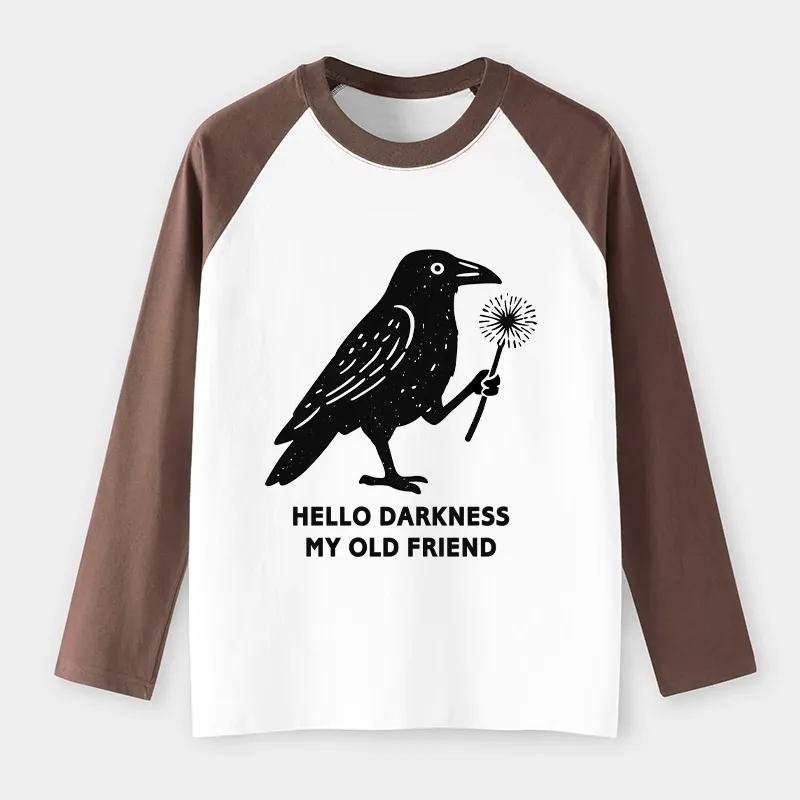 Tokyo-Lion My Old Friend The Crow Raglan Long Sleeve T-shirt