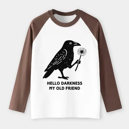 Tokyo-Lion My Old Friend The Crow Raglan Long Sleeve T-shirt