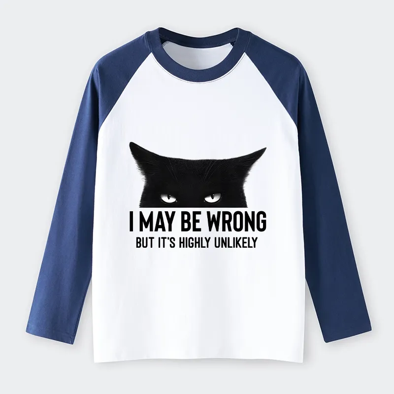 Tokyo-Lion Cat Can Do No Wrong Raglan Long Sleeve T-shirt