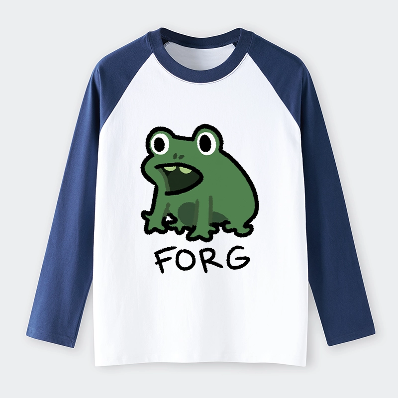 Tokyo-Lion Funny Forg Japan Raglan Long Sleeve T-shirt