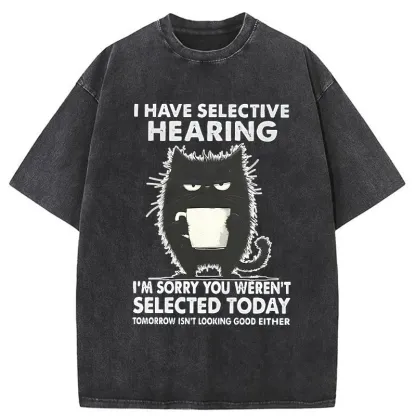 Tokyo-Lion Selective Hearing Washed T-Shirt