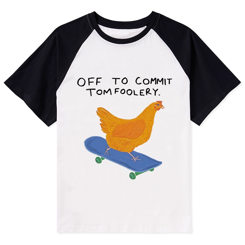Tokyo-Lion Chicken Was About To Do Something Bad Raglan T-shirt