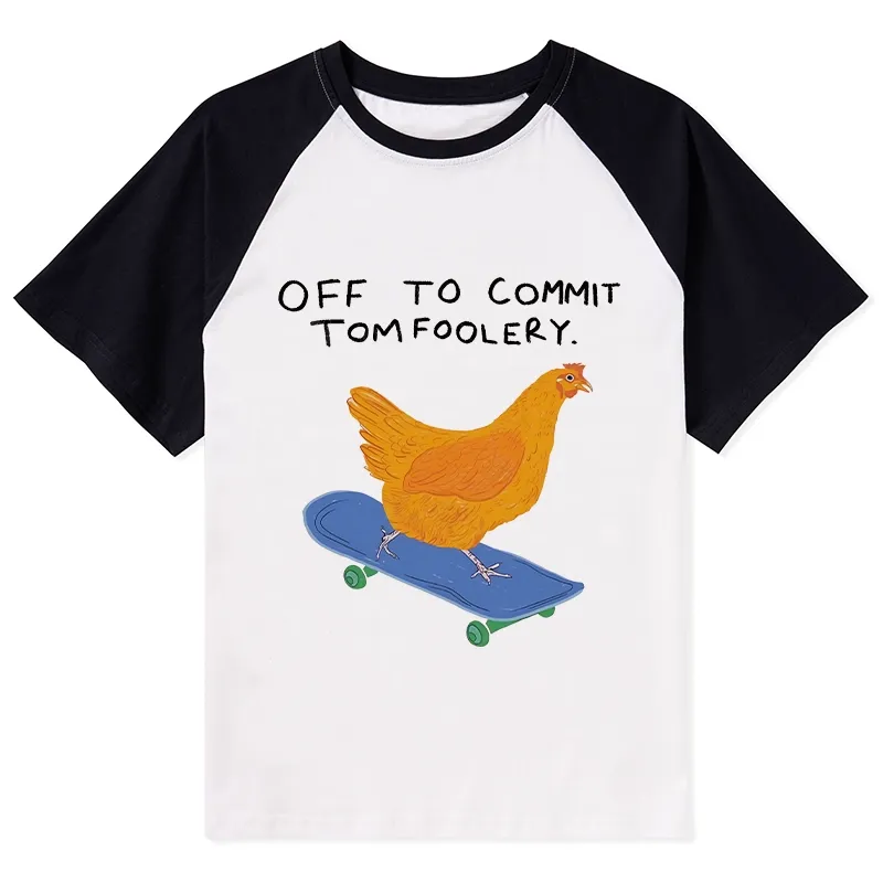 Tokyo-Lion Chicken Was About To Do Something Bad Raglan T-shirt