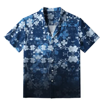 Tokyo-Lion Midnight Blossoms Aloha Hawaiian Shirt