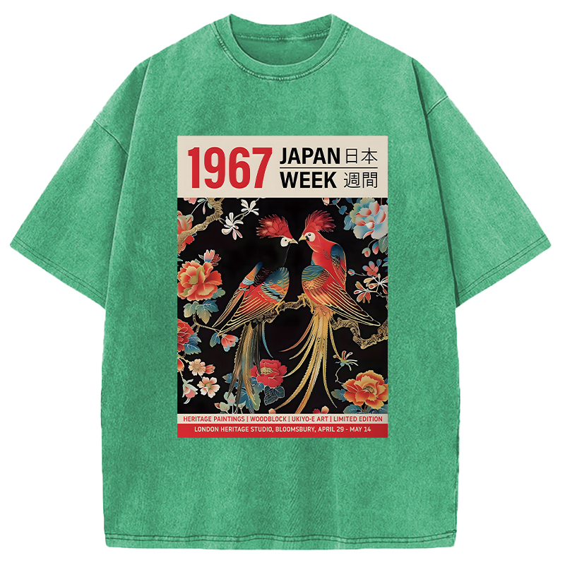 Tokyolion Love Birds Washed T-Shirt